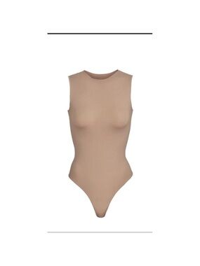 SKIMS Sleeveless High-Cut Bodysuit in Nude Taupe